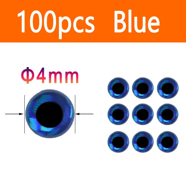 Blue 100pcs 4mm