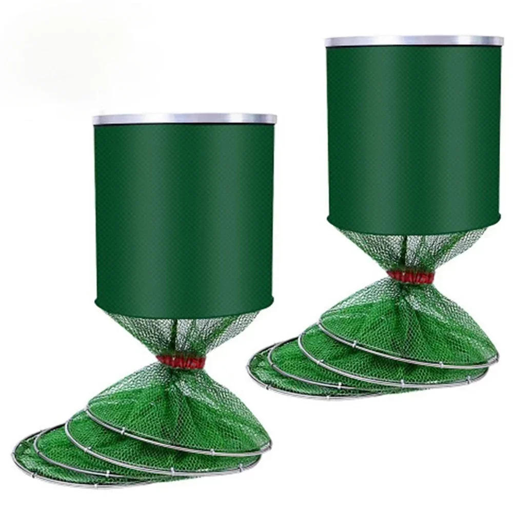 Redes de pesca plegables, herramienta de pesca de secado rápido, protectores de peces, carpa, alimentador de creel grande, accesorios de Surfcasting, 1,7 M/2M/2,5 M/3M - imagen 3