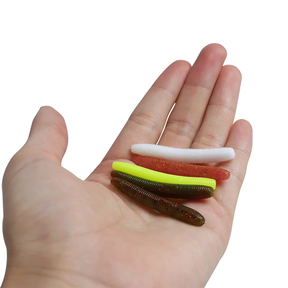 Señuelo de plástico suave para pesca, gusano para aparejo loco, Texas Rig Ned Rig, tiro directo, SwimBait, agua salada, Walleye, lubina, trucha, perca, 15 piezas - imagen 2