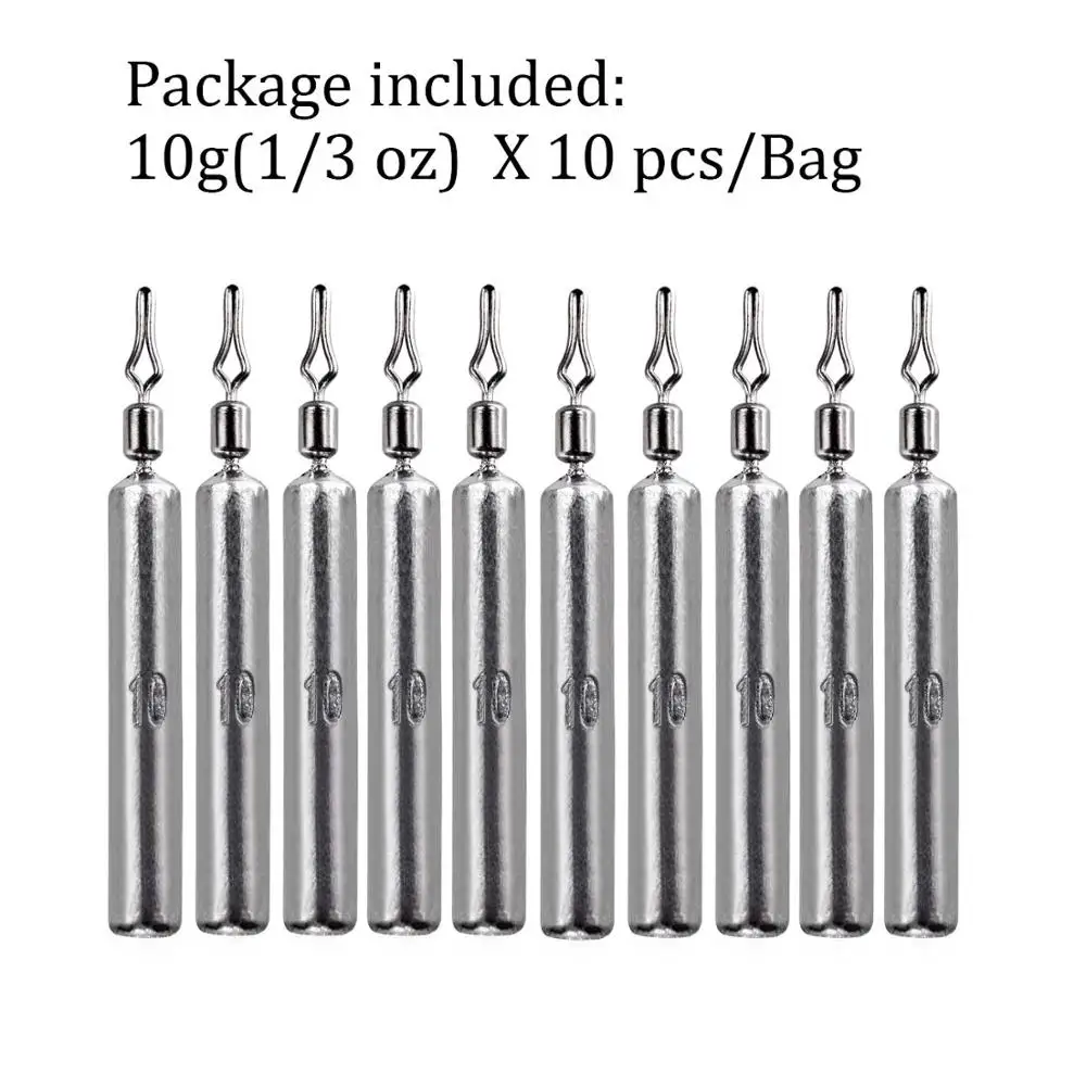 10pcs 10g sinkers