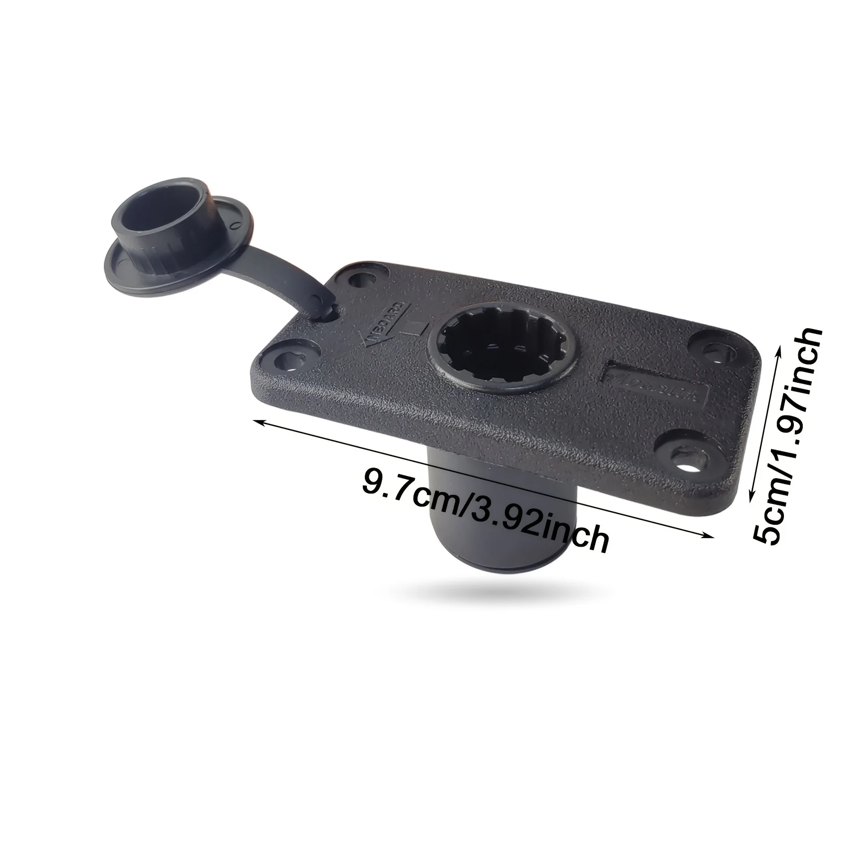 Soporte de montaje empotrado sin hardware expuesto Tapa de lluvia y sello inferior Compatible con soportes de varilla estándar y serie Scotty - imagen 4