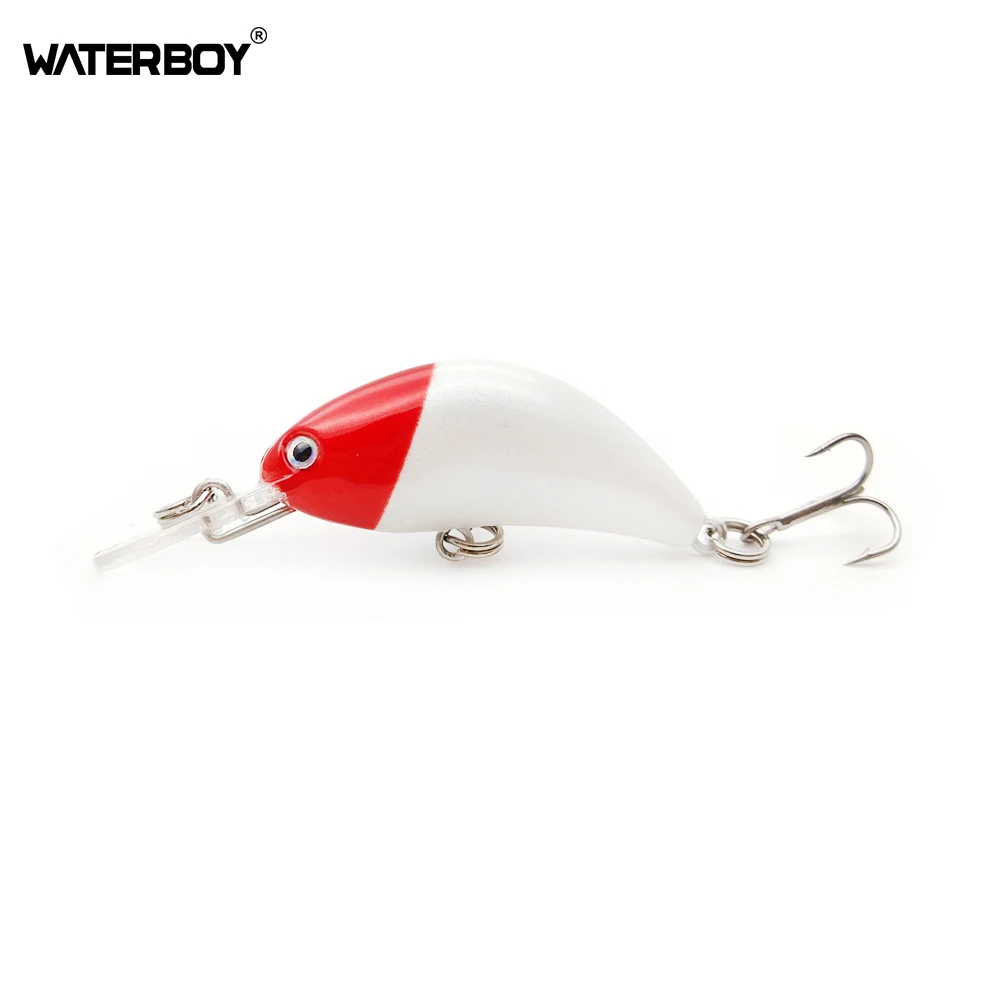 WaterBoy-señuelo de pesca Mini manivela Minnow, 4cm, 1,6 pulgadas, 3,4g, 0,1 oz, Wobbler realista, natación y cebo Artificial clásico colorido - imagen 3