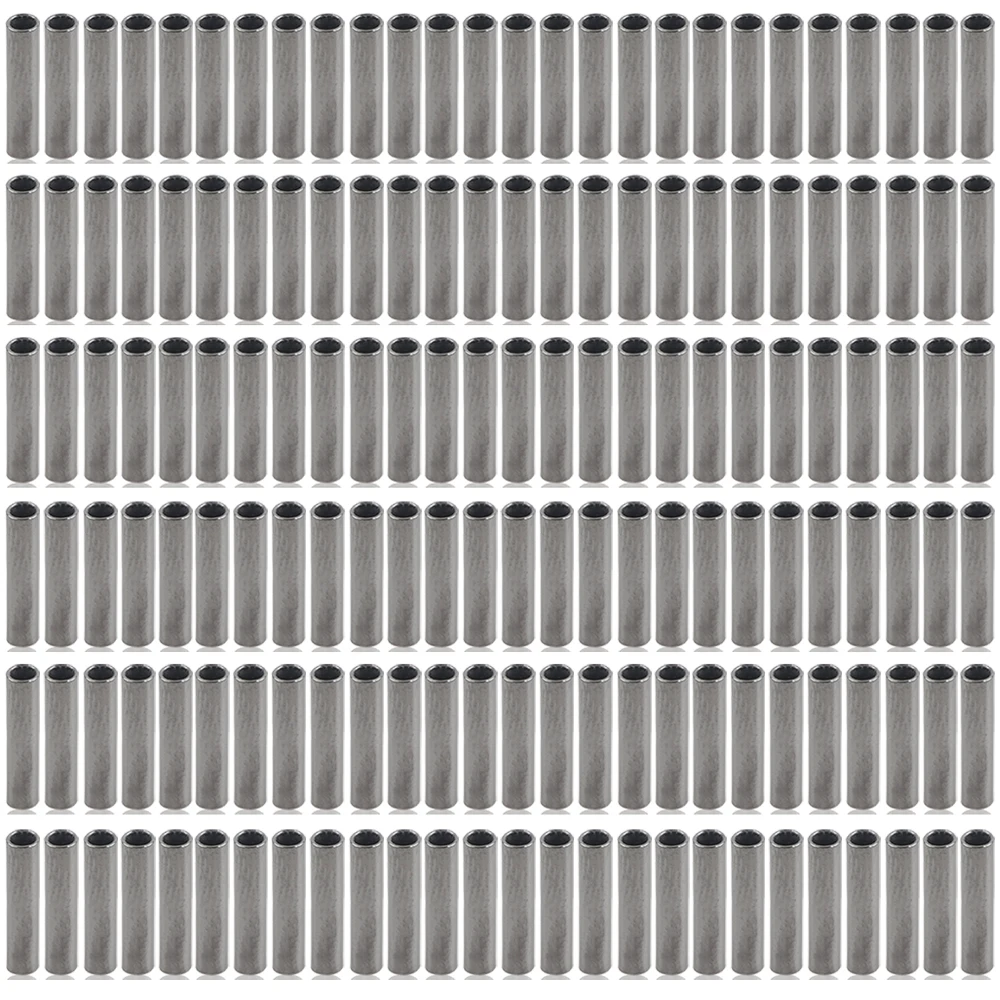 400 Uds mangas de engarzado de pesca mangas de engarzado de un solo barril mangas de engarzado de cobre y latón tubos de sedal de pesca conectores de tubo