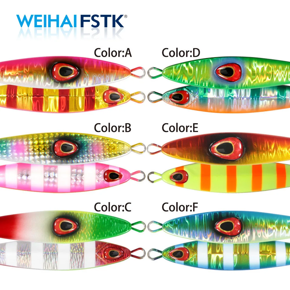 Nuevo plantilla de Metal señuelo de Pesca fundición Jigging cuchara agua salada 20 30 40 60 80G Pesca Shore Casting Jig Pesca en el mar Jigging lento - imagen 2