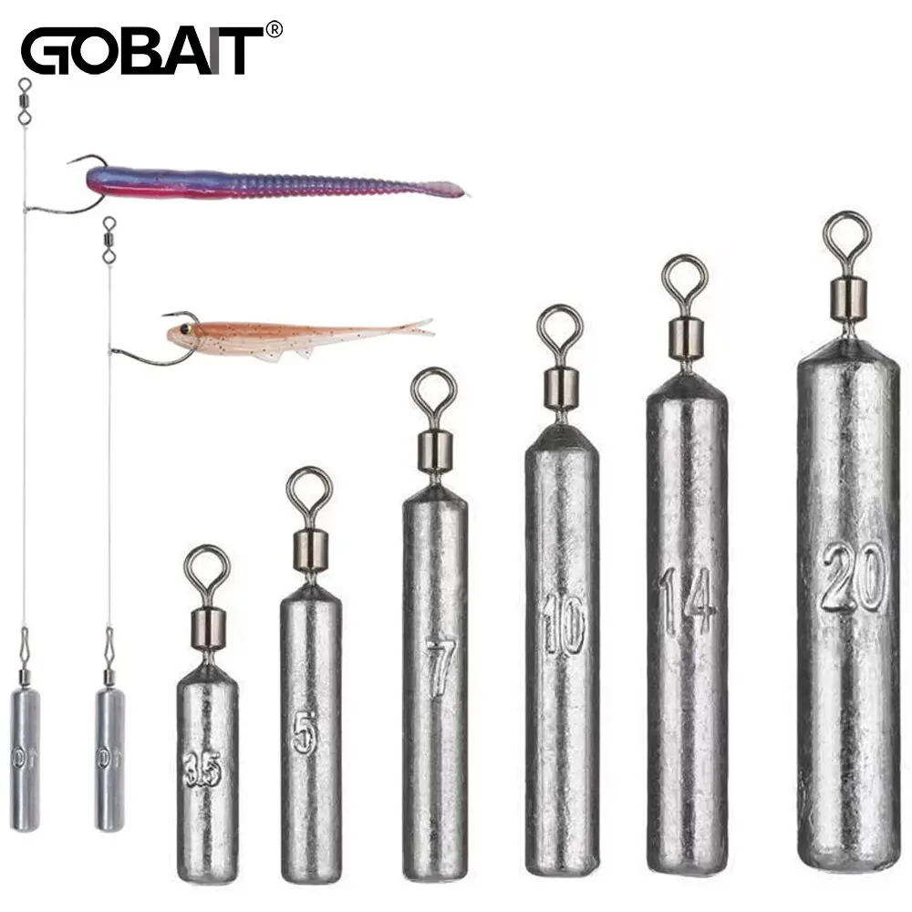 Peso de Pesca 15 unids/lote molde de plomo 3,5g 5g 7g 10g 14g 20g tubo bala plomo colgante plantilla de Metal Kit de aparejos de mar herramienta de Pesca - imagen 4