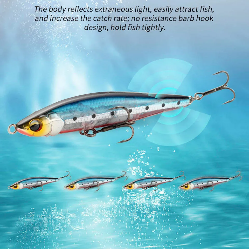 WALK FISH-señuelo de Pesca con lápiz que se hunde, 22g, 26g, fundición larga, Lucio, trucha, cebos artificiales Hart, aparejos de Pesca, 1 Uds. - imagen 5