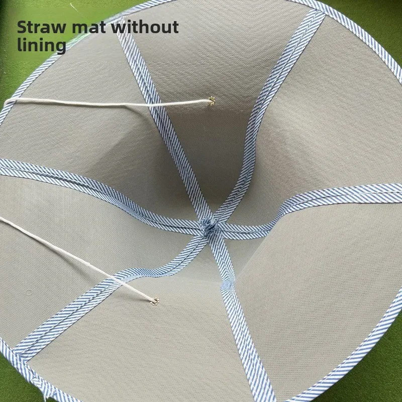 Sombrero de paja plegable portátil, visera de pesca al aire libre, sombrero de alero grande plegable para acampar salvaje - imagen 2