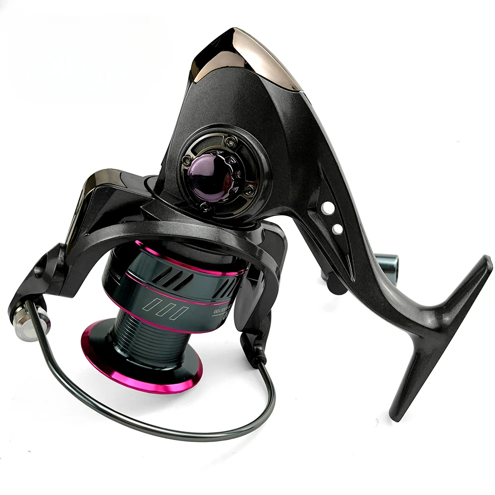 Carrete giratorio de arrastre máximo de 12KG para pesca, carrete de Metal serie 1000-7000, mango de plantilla de mar, carrete de carpa, rueda de bobina de pesca - imagen 5