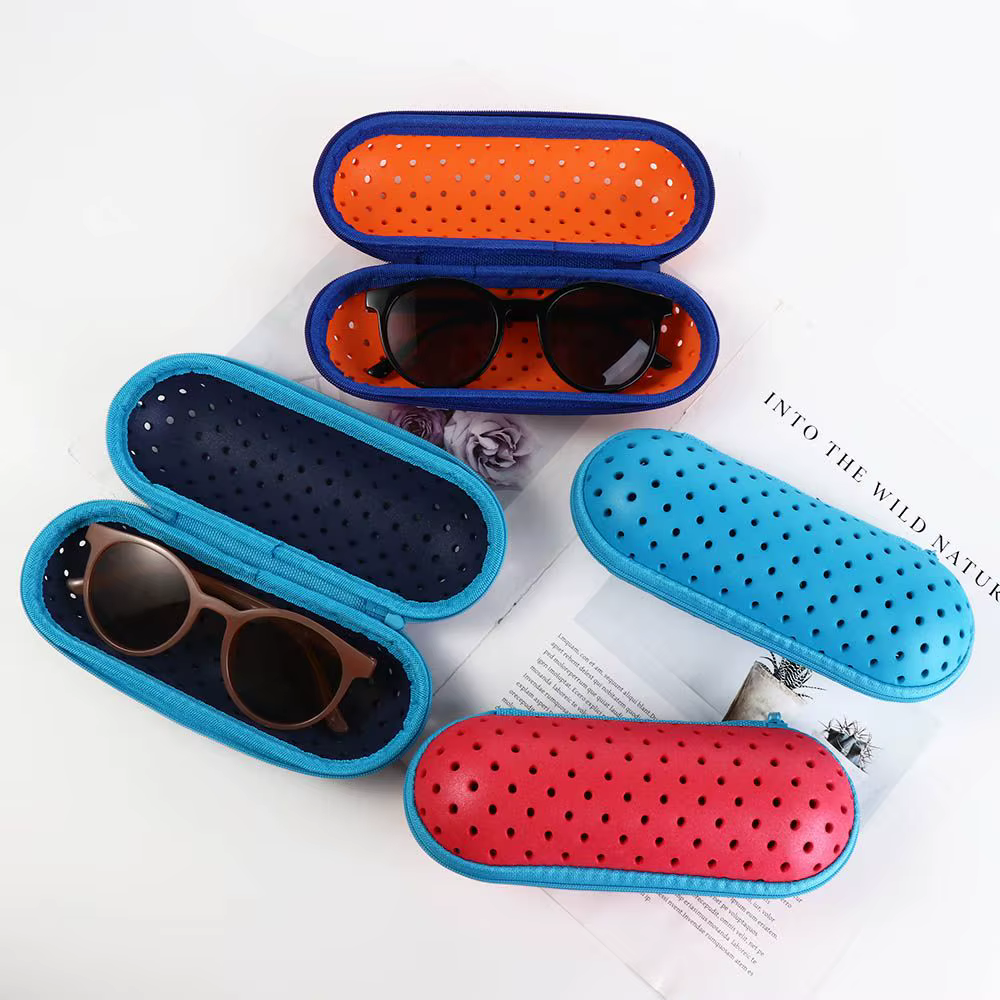 Estuche hueco para gafas de natación, caja de almacenamiento ligera para gafas de natación EVA con ganchos con orificios de aire, estuche para gafas con cremallera no incluida - imagen 2