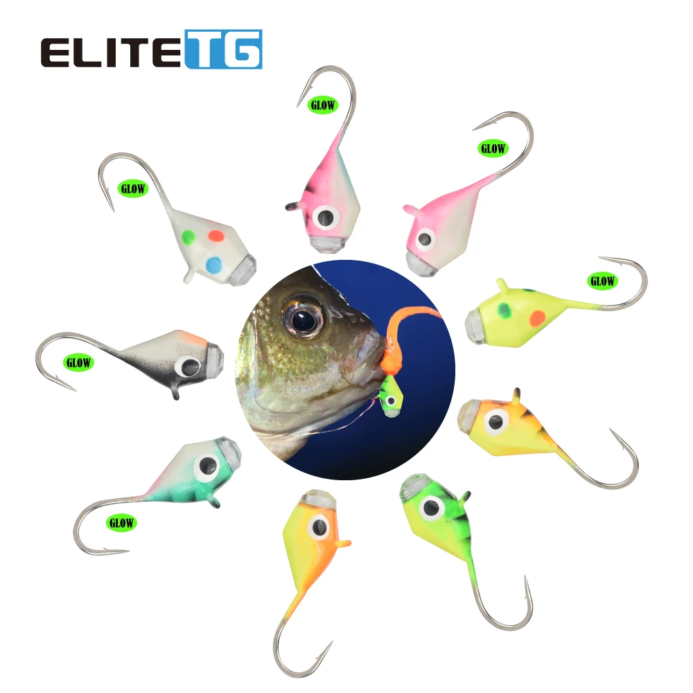 Jigs Facetados UV Hayabusa Elite TG – Pesca en hielo perca y bluegill