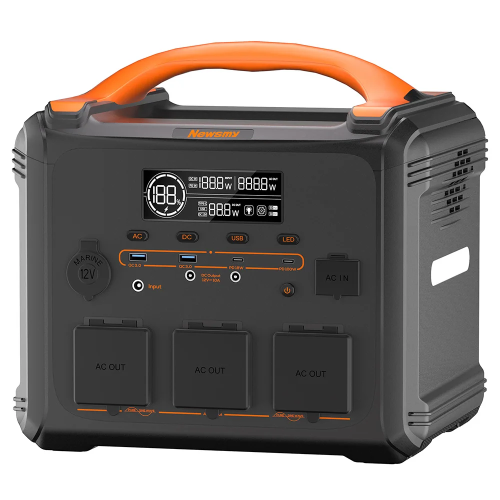 NEWSMY S1210 Estación de Energía Portátil 1200W – Carga Rápida LiFePO4 - imagen 5