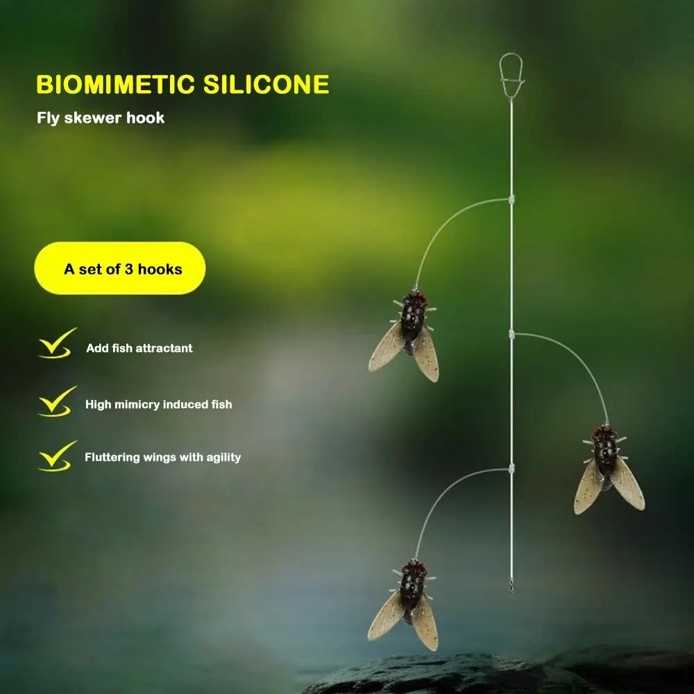 1 bolsa 2025, señuelo de cola larga para peces, aparejos de pesca, gancho de cuerda de acero al carbono, cabeza de silicona suave, anzuelo para moscas, anzuelo de cebo suave duradero - imagen 2