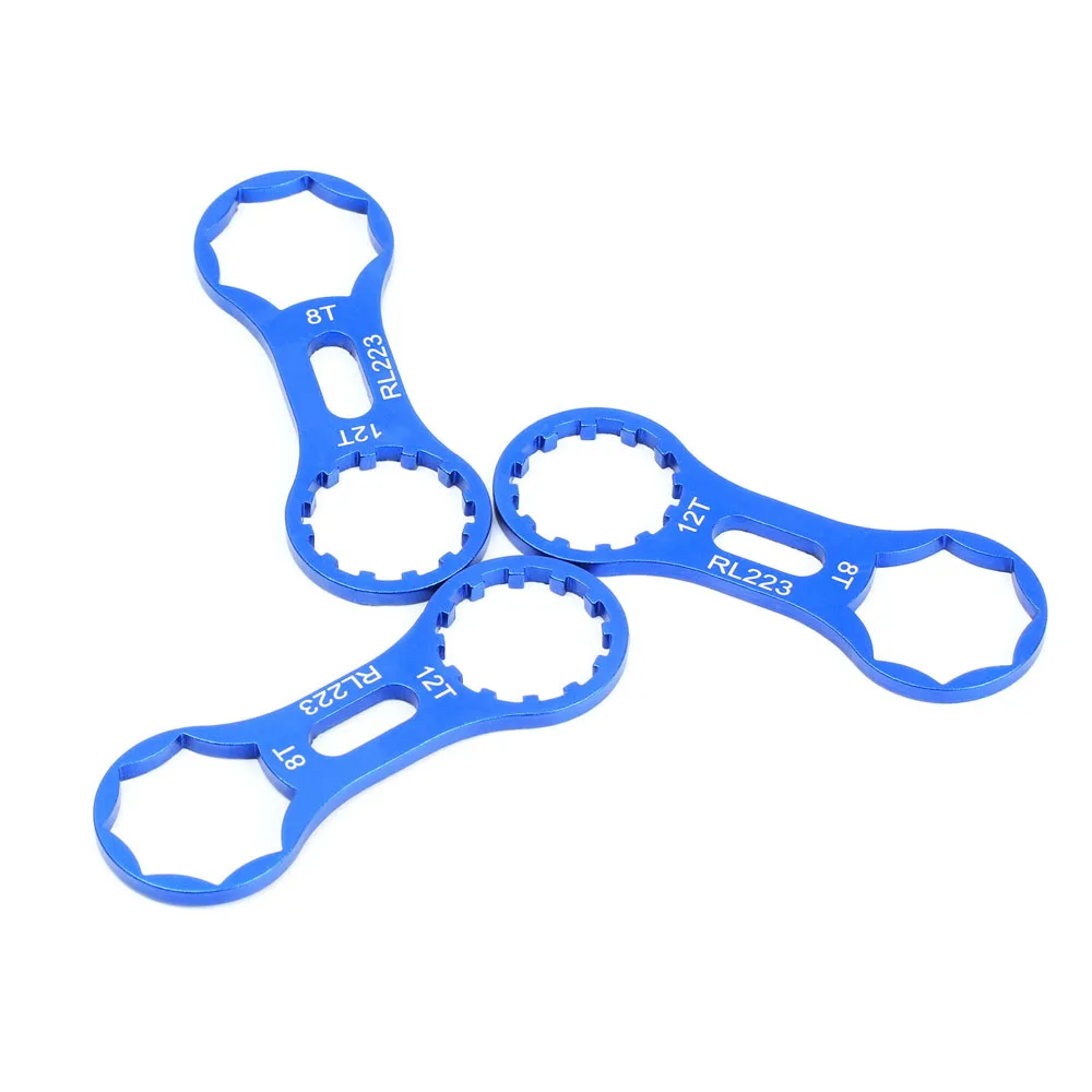 Ciclismo duradero para SR Suntour XCR/XCT/XCM/RST herramienta de reparación de horquilla delantera de bicicleta herramientas de desmontaje llave de aluminio - imagen 3