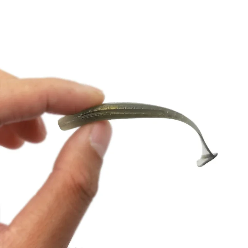 Nuevo 20 piezas señuelo de pesca 63/70mm cola de paleta Wobblers pesca de carpa cebos blandos señuelos Jigging Jig cebos de plástico Artificial de silicona - imagen 4