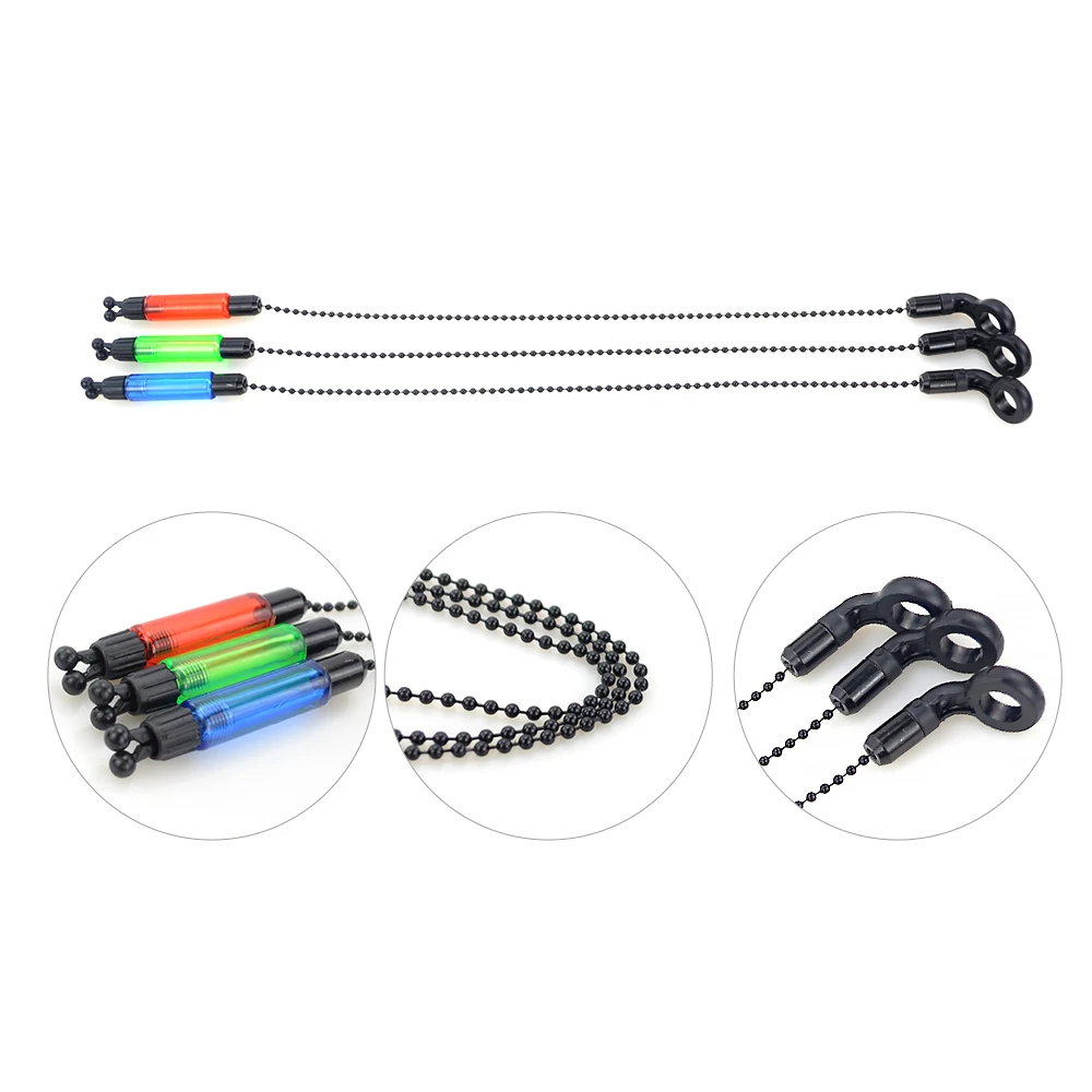 Alarmas de pesca con Swingers de 3 colores, juego de indicadores de alarma de mordida de pesca, B1113B, 3 uds. - imagen 5
