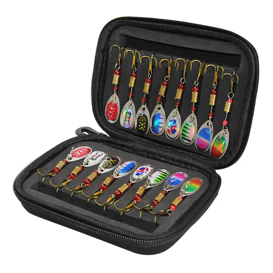 16 Uds cebo para trucha 3,7g cuchara de Metal señuelo de Pesca Wobbler fundición Jigging aparejos accesorios Pesca