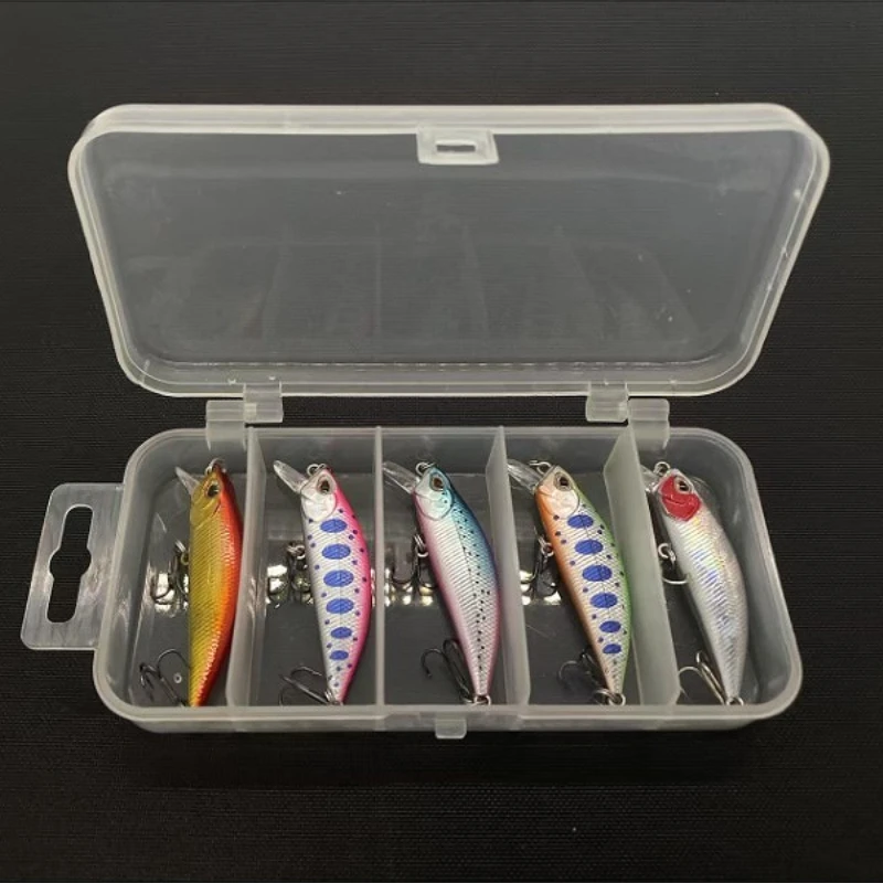 ALASICKA 5 unids/caja 58MM 5,1G Mini señuelo pececillo hundido japonés frotado a mano accesorios de pesca Peche señuelos biónicos artificiales - imagen 5