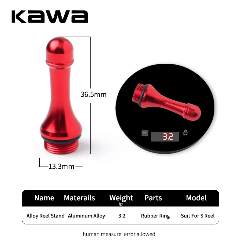 Kawa nuevo 1 pieza soporte de carrete de pesca tornillo diámetro 10,5mm traje para la mayoría de carretes giratorios mantener el equilibrio accesorio peso 3,2g longitud 36,5mm - imagen 2