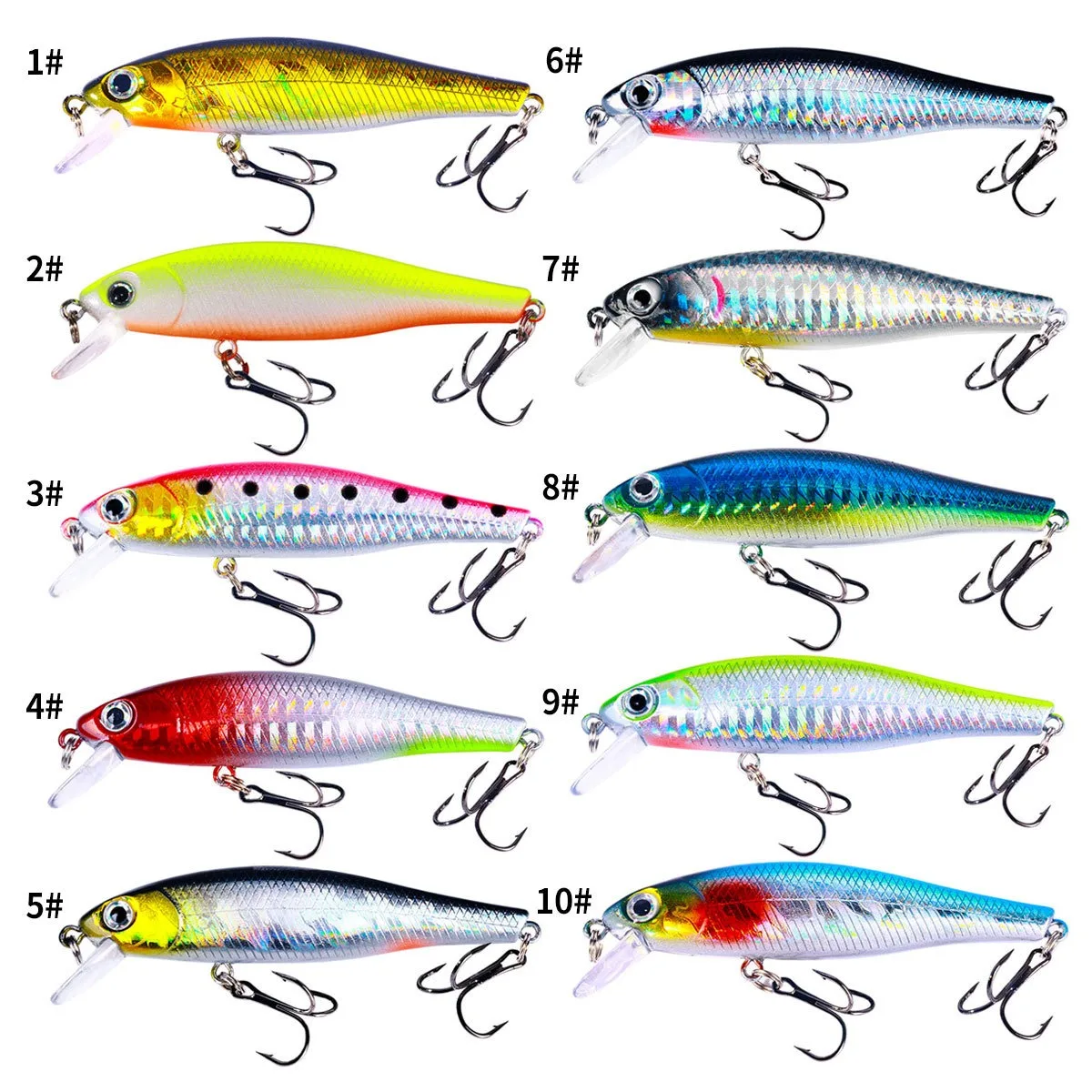 9g 8,8 cm Minnow señuelo manivela Wobbler Jerkbait señuelo de pesca Carkbait Swimbait aparejos para lubina carpa - imagen 5