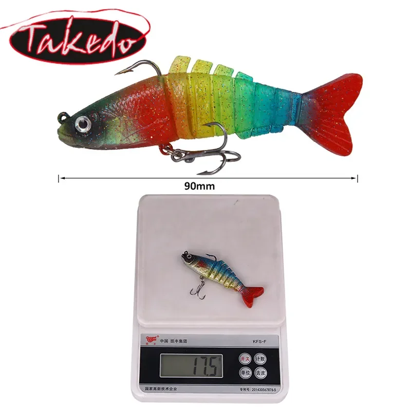 Takedo XY08 Swimbait articulado vibrante para perca y mandarín - imagen 4
