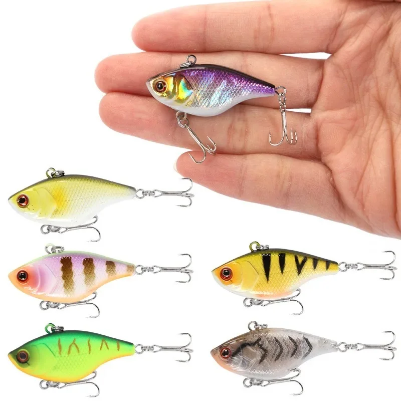 Cebo de pesca duro VIB con anzuelos triples, Crankbait que se hunde, aparejos de pesca Wobber, 4,6G, 4cm, 1Pc - imagen 2