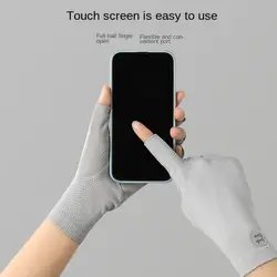 Guantes finos de protección solar para mujer manopla conducción