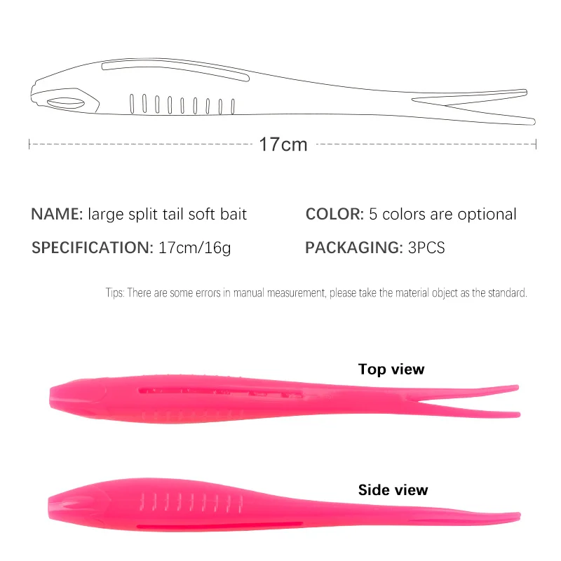 Señuelo Swimbait flotante TPR – Cola bifurcada en V con brillo
