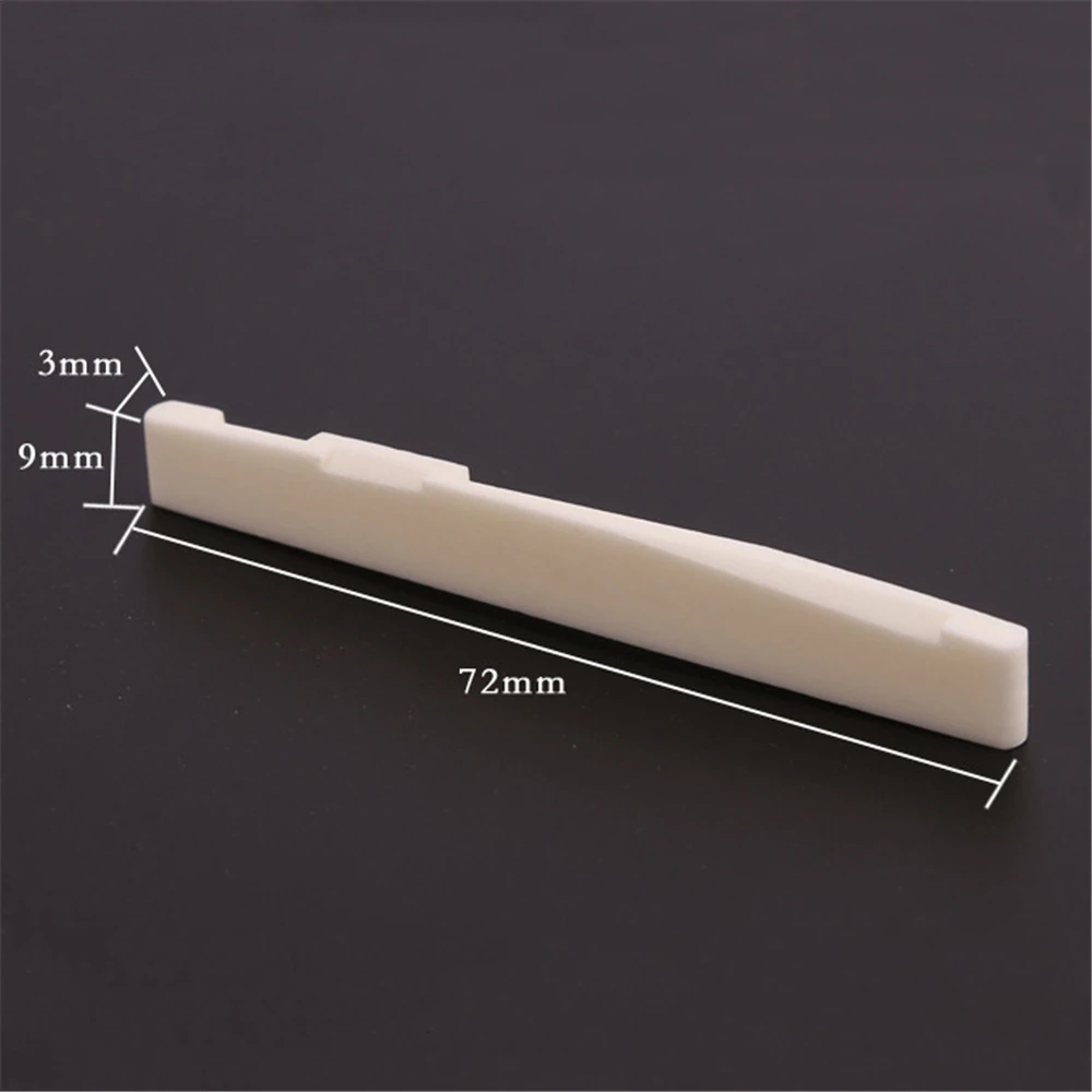 Instrumentos de cuerda de hueso Real, accesorios de guitarra Musical de 6 cuerdas, puente de hueso, guitarra acústica, puente, sillín y tuerca - imagen 3