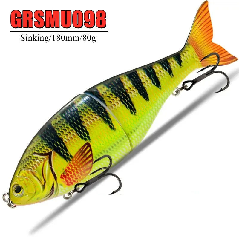 Nuevo Coming 18cm 80g cebo deslizante hundido Señuelos de Pesca cebo de natación articulado sonajero bolas dentro Wobblers Pesca Slide Sea River