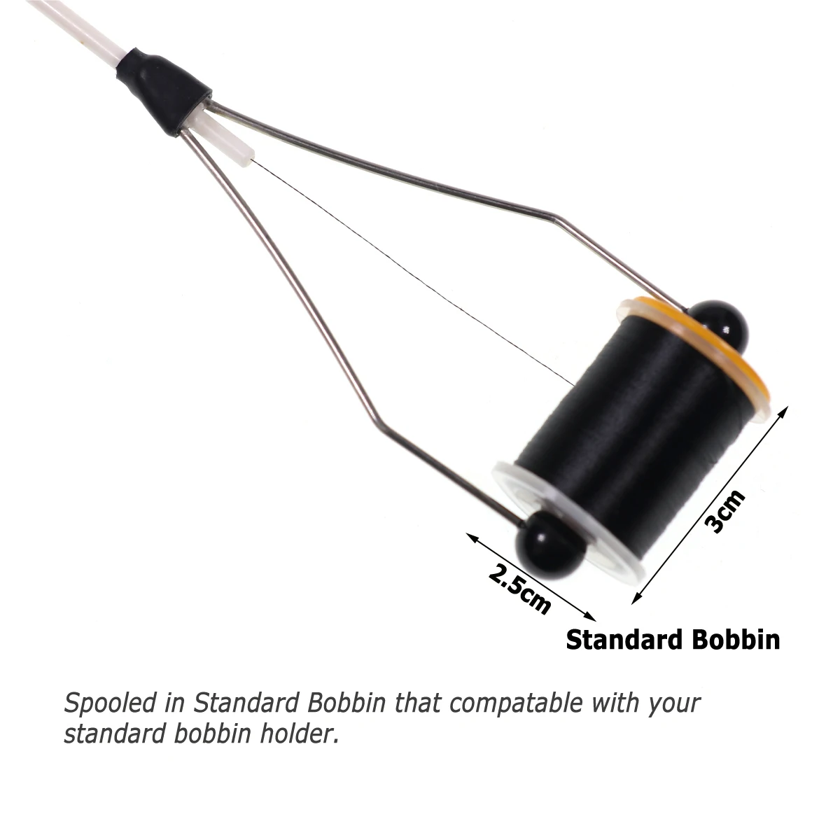 2 uds 50D hilo para atar moscas para tamaño 16 ~ 22 moscas Midge Ninfa Material para atar moscas oliva blanco rojo amarillo con bobina estándar - imagen 4