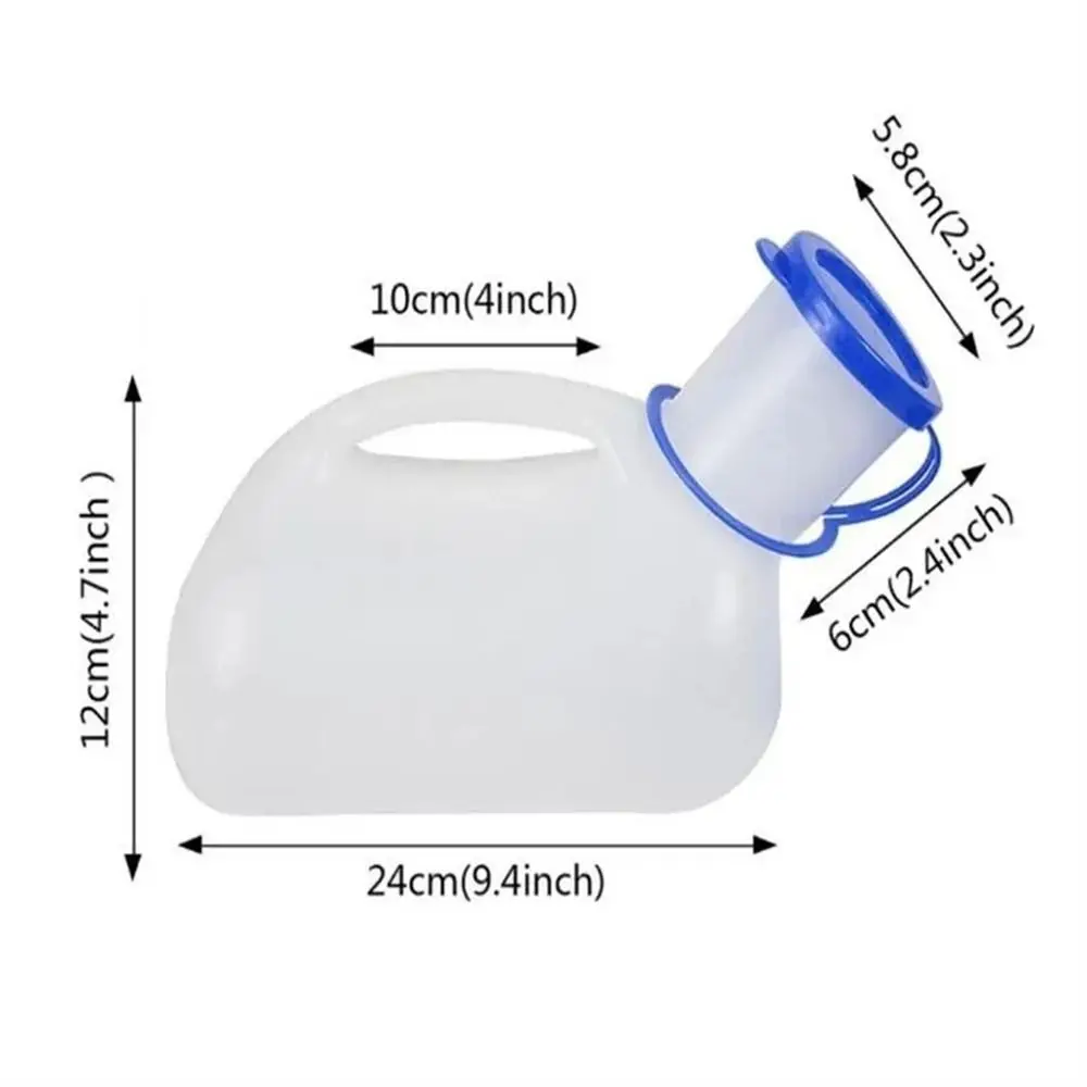 Herramienta de almacenamiento de orina para inodoro móvil portátil, 1000ml, botella para orinar, urinario de viaje, botella de orina gruesa de gran capacidad para coche, mujer y hombre - imagen 2