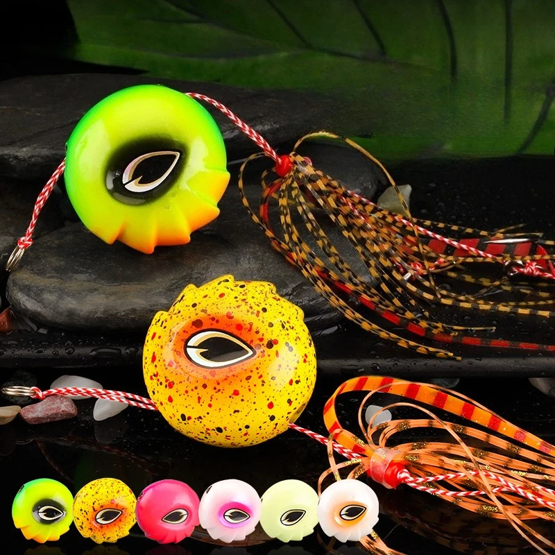 Señuelo de pesca Testar 40g 60g 80g 100g Lumious Kabura Slider Snapper Sea Bream Jig Head Tenya falda gancho Metal Jigging - imagen 2