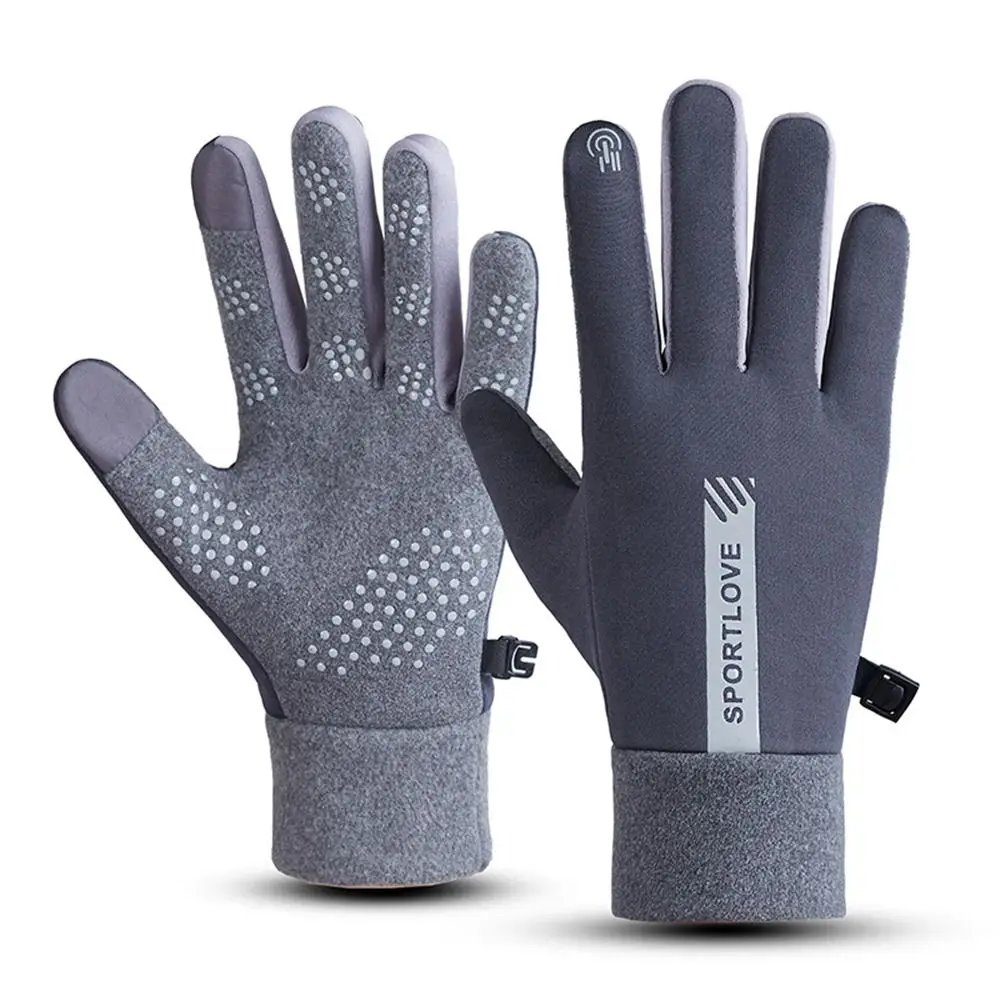 : Guantes de invierno para mujeres y hombres, guantes de ciclismo a prueba de viento, a prueba de frío, dedos completos, guantes antideslizantes para deportes al aire libre con pantalla táctil - imagen 3