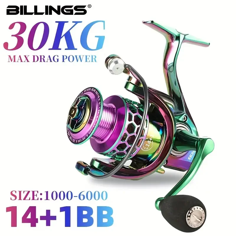 Billings SK Serie Carrete de pesca giratorio para agua dulce y salada - imagen 2