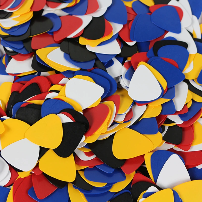 10 púas de guitarra piezas, Color aleatorio, 0,46, 0,71, 0,5, metralla de dedo, ukelele, accesorios de guitarra deslizante eléctrica - imagen 3