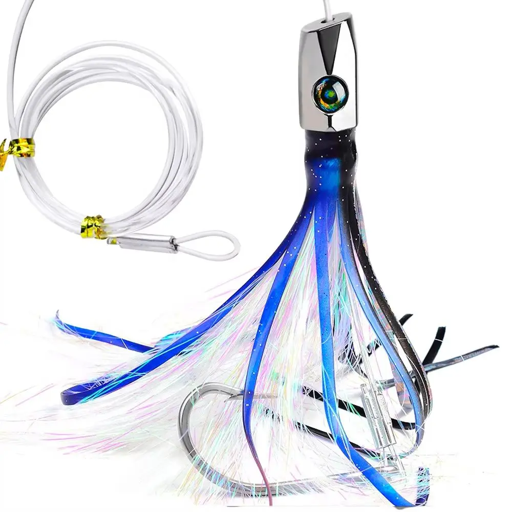 Señuelos Wahoo de 22cm y 85g, cebo de atún para pesca en barco de aguas profundas, pulpo, señuelos de curricán de agua salada para Mahi Marlin, aparejos de pesca de gran juego - imagen 2