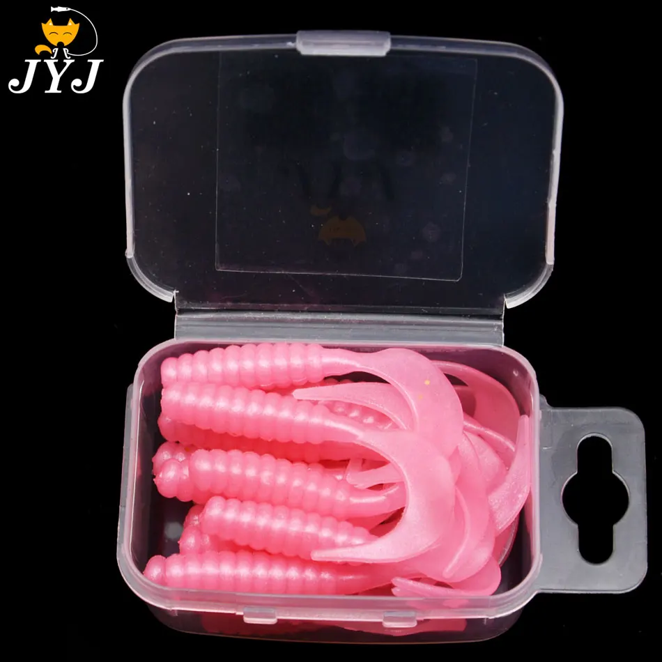 Señuelo de gusano de sílice suave, cebo artificial falso wobbler de pesca, 4cm, 0,6g, 20 piezas por caja - imagen 3