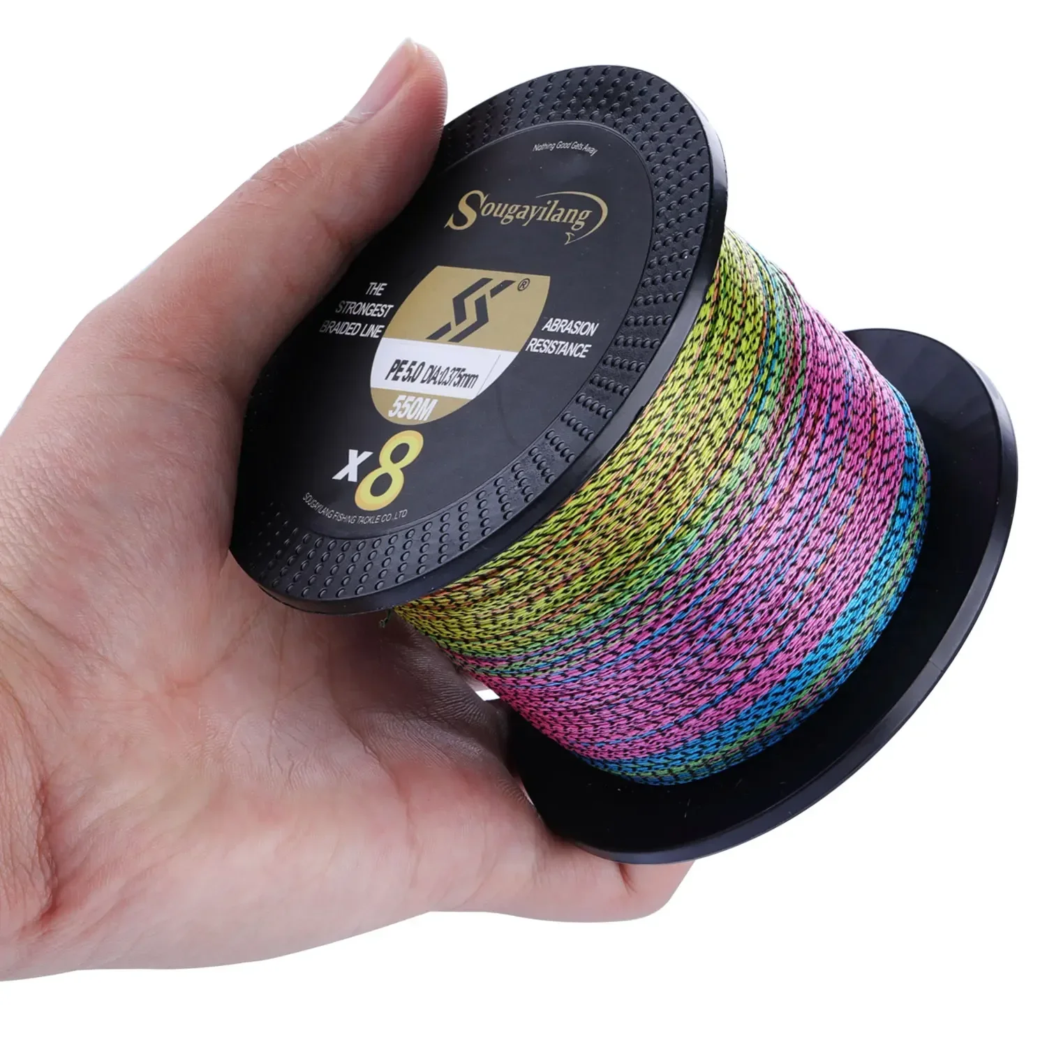 Sougayilang nueva línea de pesca trenzada X8 8 soportes 550M líneas invisibles Fsihing 17-97LB línea moteada multifilamento línea manchada - imagen 4