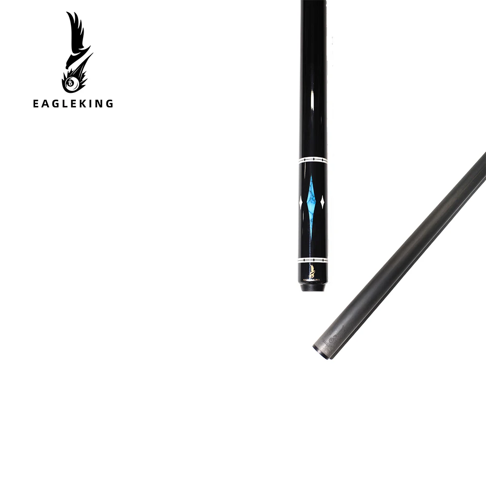 Taco de billar de fibra de carbono 1/2, taco dividido de 8 capas, tecnología de piel de cerdo, madera, punta de 12,4mm, color negro, novedad - imagen 2