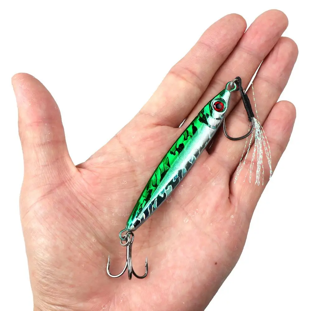Señuelo de anzuelo de pesca, 10g/15g/20g/25g/30g/40g, señuelo de pesca de aguas profundas, señuelos artificiales de Jigging con anzuelo doble - imagen 3