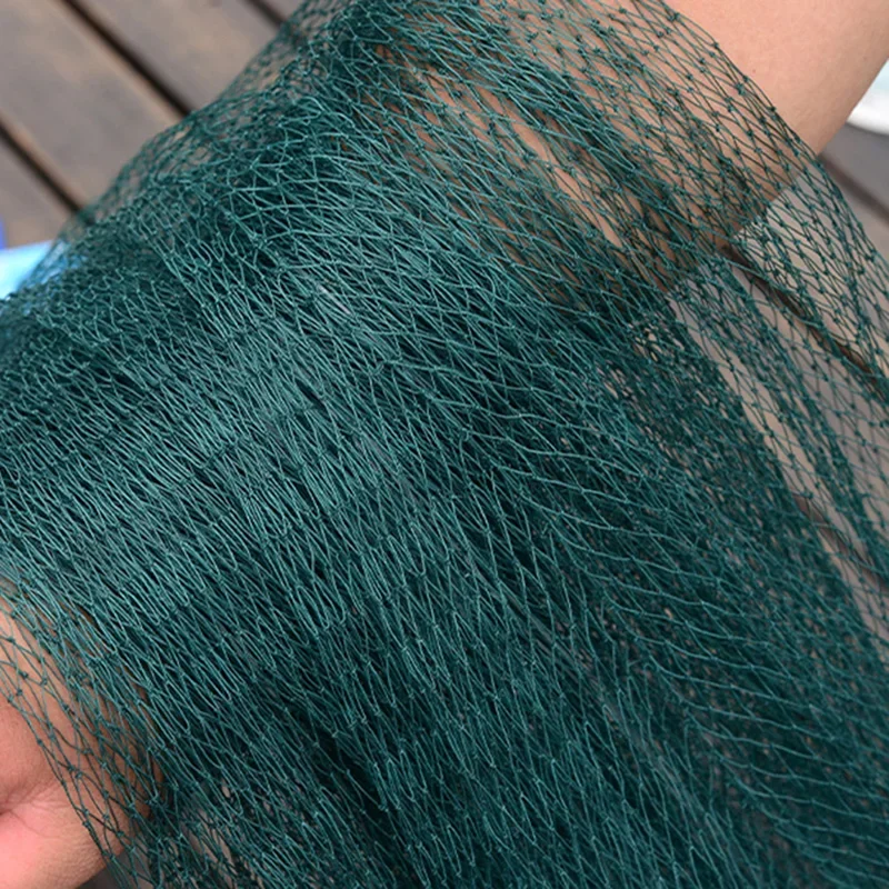 Lawaia Redes fundidas a mano, cable trenzado verde, red de pesca con colgante de hierro, red de pesca al aire libre para hombres, líneas duraderas - imagen 3