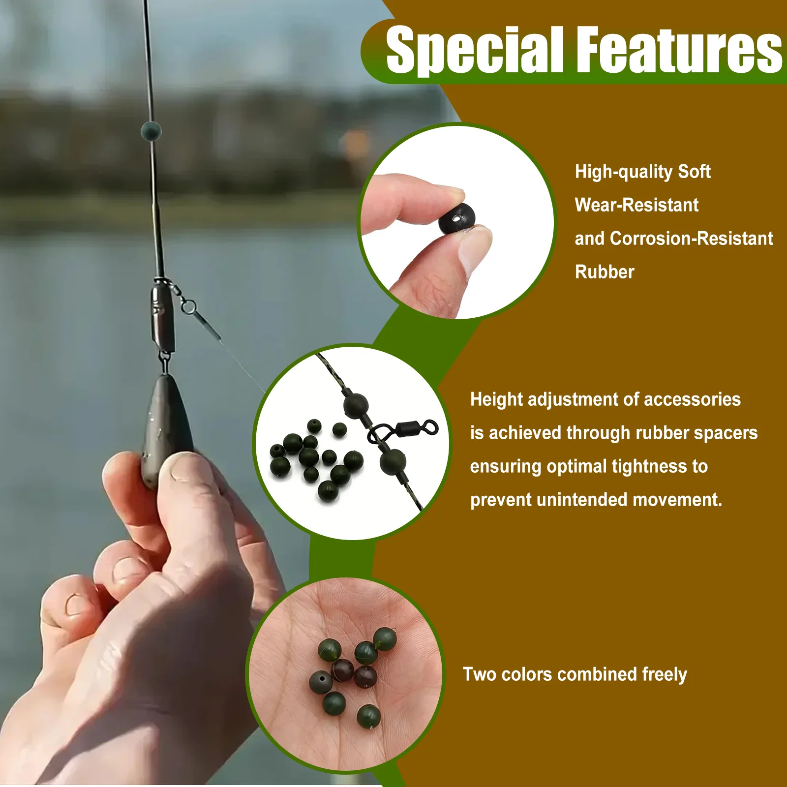 Cuentas de goma para pesca de carpa – Montaje Chod y helicóptero