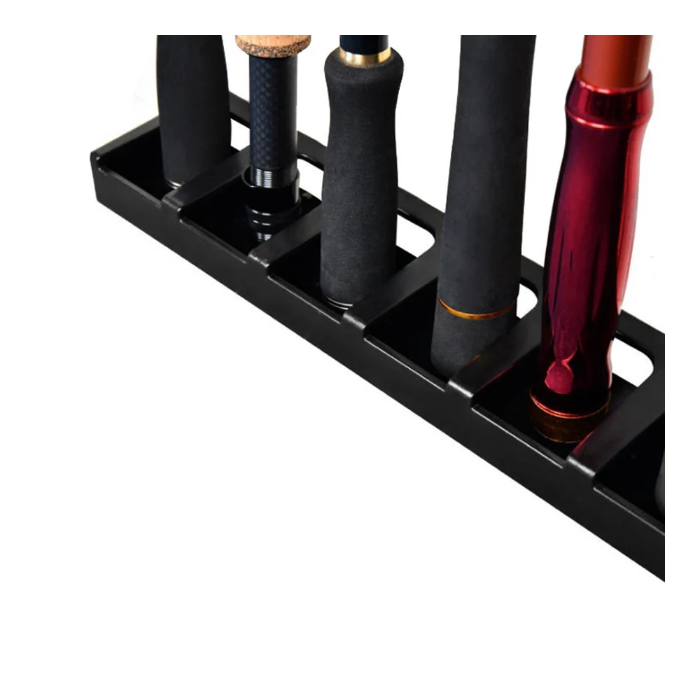 Soporte de exhibición para caña de pescar, estante de almacenamiento de montaje en pared, accesorio de plástico, 1 unidad - imagen 5