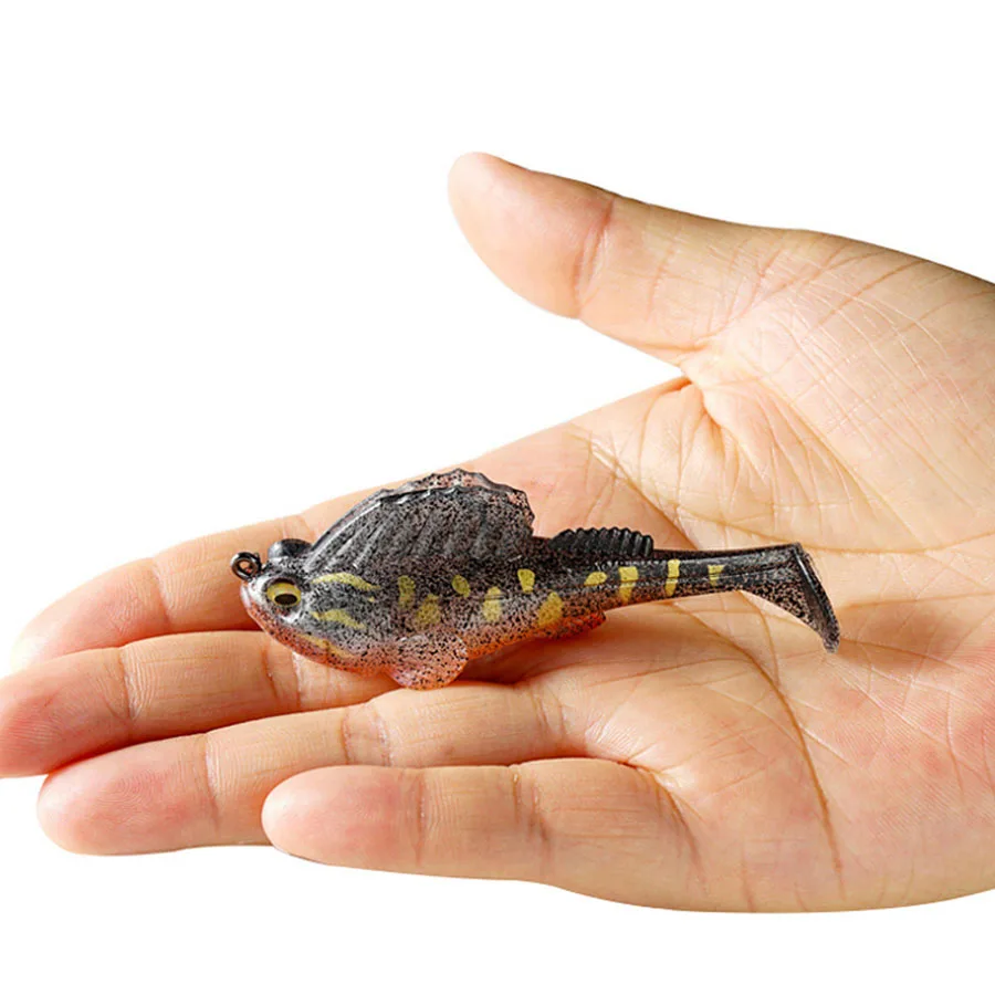 Señuelos de pesca oscuros para perca, cebo de plástico suave, plantilla Artificial, Swimbait, Lucio, sábalo, trucha, señuelo de silicona, Wobblers de mar - imagen 3