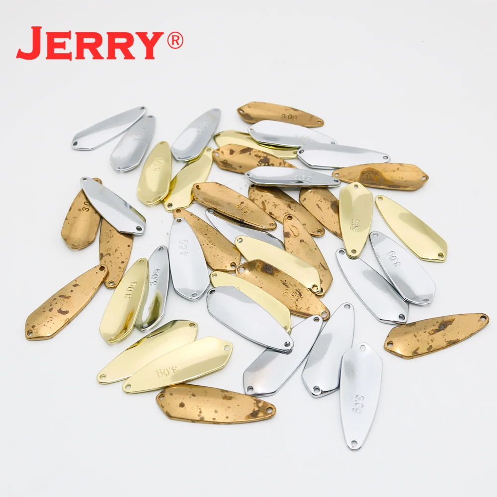 Jerry Aquila 50 Uds 3g 3,5g 4,5g latón sin pintar cucharas en blanco señuelos área de fundición trucha Micro Señuelos de pesca ultraligeros