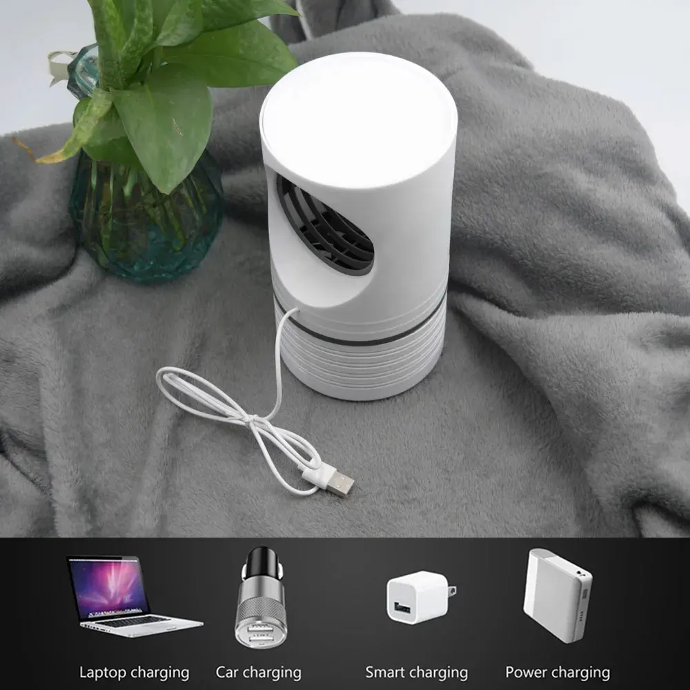 ANYIGEDEJU-Lámpara led para matar mosquitos, luz LED nocturna repelente para exterminar insectos, con voltaje de 5V, turbina ondulada de multímetro de puerta