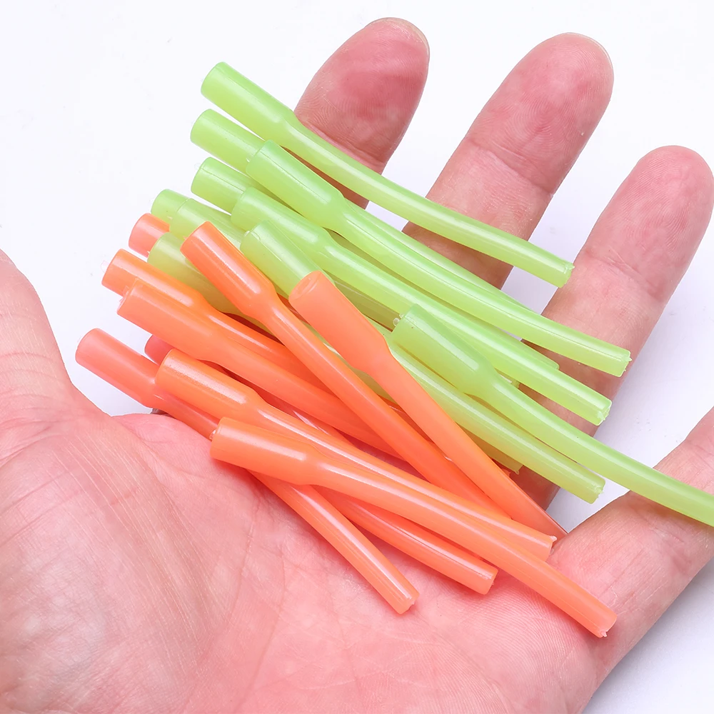 10 Uds. Tubos de sedal de pesca brillantes, fundas de silicona para evitar enredos y fundas de protección sublínea antimordeduras subacuáticas - imagen 3