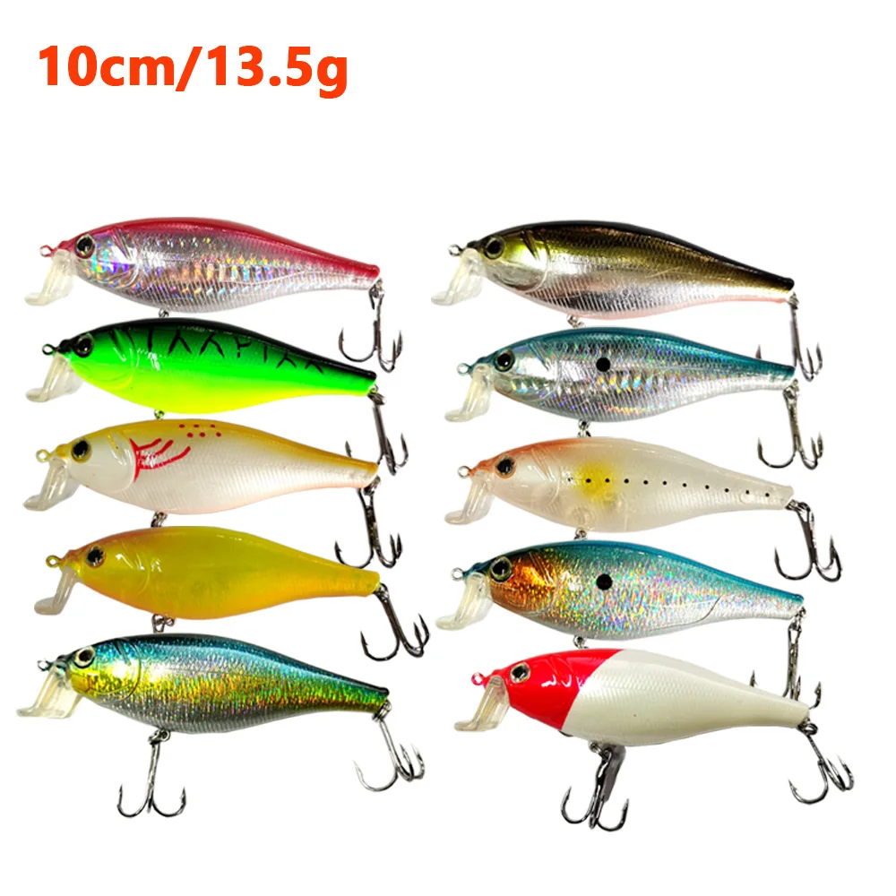 Señuelo duro de pesca, cebo Artificial para pececillos, Wobblers, Crankbait, Peche, lubina, Lucio, Carpa, sábalo, sombra, Swimbait, 10cm, 13,5g - imagen 2