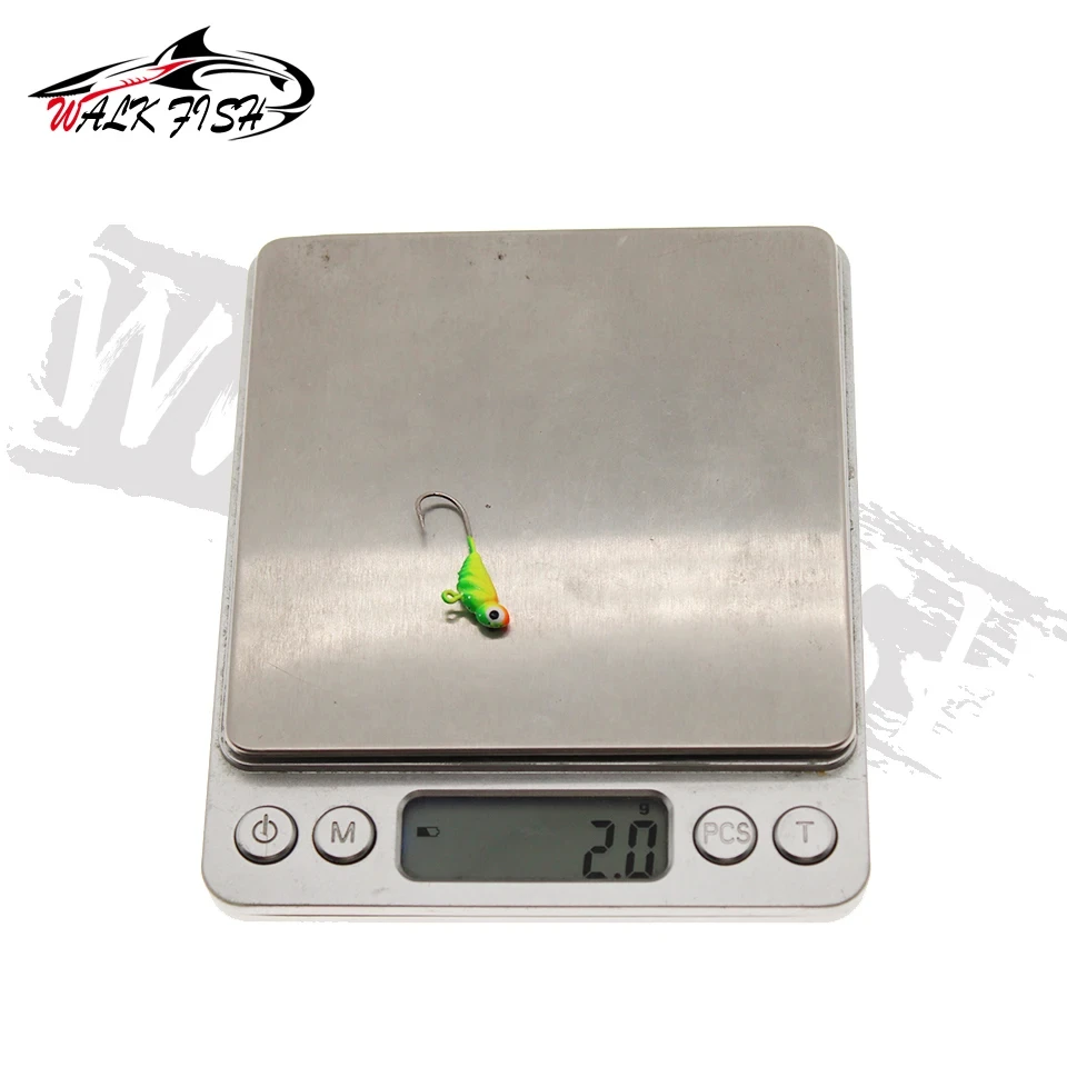 WALK FISH-señuelo de pesca en hielo, Mini cebo de Metal, cabeza de plomo, anzuelo de pesca Jigging, 6 piezas, 27mm/2g - imagen 4