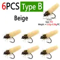 6pcs Beige B